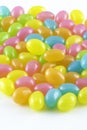 Jelly beans against a white background