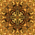 Multicolored Brown Square Kaleidoscope Pattern Abstract Background Illustration