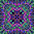 Multicolored square kaleidoscope abstract background illustration Royalty Free Stock Photo