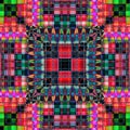 Multicolored square kaleidoscope abstract background illustration Royalty Free Stock Photo