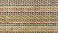 Multicolored knitted fabric background texture, colored carpet, bright wicker colorful rug Royalty Free Stock Photo