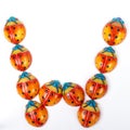 Multicolored ladybugs in Mexican ceramics Royalty Free Stock Photo