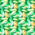 Multicolored leaves on a bright background seamless pattern