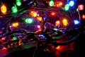 Led lights multicolor detailed closeup Royalty Free Stock Photo