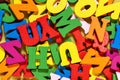 Multicolored letters background