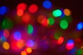 Multicolored lights in blur. Background for design. New year. Chrismas. Concert