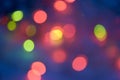 Multicolored lights in blur. New year. Chrismas. Concert