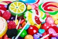 Multicolored lollipops, candy and chewing gum Royalty Free Stock Photo