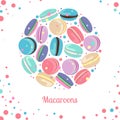 Multicolored macaroon concept