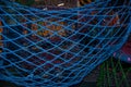 Macro thread webs on a playground