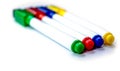 Multicolored markers for notes for study or work isolated items on white background back to school Royalty Free Stock Photo