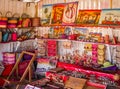 Multicolored market stall with handmade souvenirs, Antananarivo, Madagascar