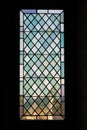 Multicolored medieval stained glass window panel