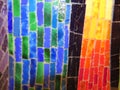 Multicolored smalt mosaic from glass peaces