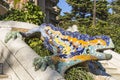 Multicolored mosaic salamander, popularly known as El Drac the dragon at Park Guell