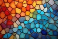 a multicolored mosaic of small stones
