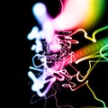 Multicolored neon light background