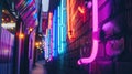 Multicolored neon light