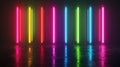 Multicolored neon light