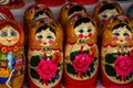 Multicolored nesting dolls. Russian nesting dolls