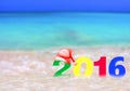 Multicolored New Year 2016 Royalty Free Stock Photo