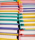 Multicolored note books over the white background Royalty Free Stock Photo