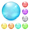 Multicolored opaque glass spheres