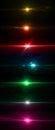 Multicolored Optical Solar Light Lens Flare Effect Isolated On Black Background. set 02 Royalty Free Stock Photo