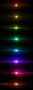 Multicolored Optical Solar Light Lens Flare Effect Isolated On Black Background. set 04 Royalty Free Stock Photo