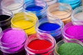 Multicolored paint in jars Royalty Free Stock Photo