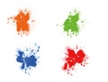 Multicolored paint splats Royalty Free Stock Photo