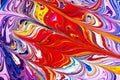 Multicolored paint swirls abstract background Royalty Free Stock Photo