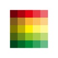 Multicolored palette of cubes. Color palette. Vector illustration.