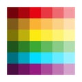 Multicolored palette of cubes. Color palette. Vector illustration.