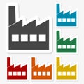 Multicolored paper stickers - Factory icon