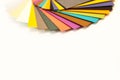 Multicolored paper swatch palette. Catalog paper for printing Royalty Free Stock Photo
