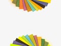 Multicolored paper swatch palette. Catalog paper for printing