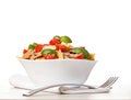 Multicolored pasta on light background Royalty Free Stock Photo