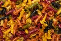 Multicolored pasta variety background Royalty Free Stock Photo