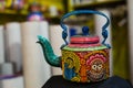 MULTICOLORED PATTACHITRA Lord jagannath ON ALUMINIUM KETTLE FROM ODISHA.