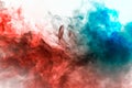 Multicolored pattern of the smoke of the green, blue and red col Royalty Free Stock Photo