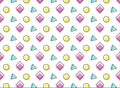 Multicolored pattern on a wite background