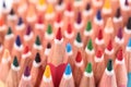 Multicolored pencils placed in group Royalty Free Stock Photo