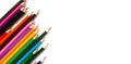 Multicolored pencils on a white background Royalty Free Stock Photo