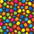 Multicolored pills of seamless pattern