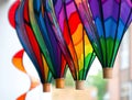 Multicolored pinwheel toys in the form of balloon