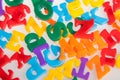 Multicolored plastic letters. Alphabet Royalty Free Stock Photo
