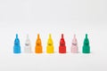 Multicolored plastic venturi valves. used for inhalation. Royalty Free Stock Photo