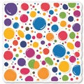 Multicolored polka dot pattern on a white background with various sizes and shapes Sticker Design Generative AI Royalty Free Stock Photo
