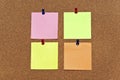 Multicolored post it notes